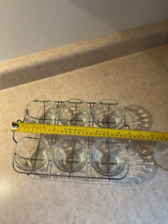 Glass Ramekin Set with Wire Rack - Clear Glass - Picture 4 of 7